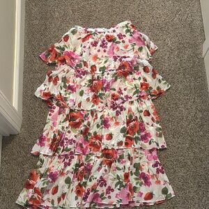 Floral Tiered Ruffle maxi skirt